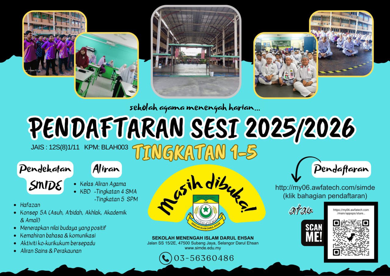 Pendaftaran Tingkatan 1-5 Sesi 2025/2026